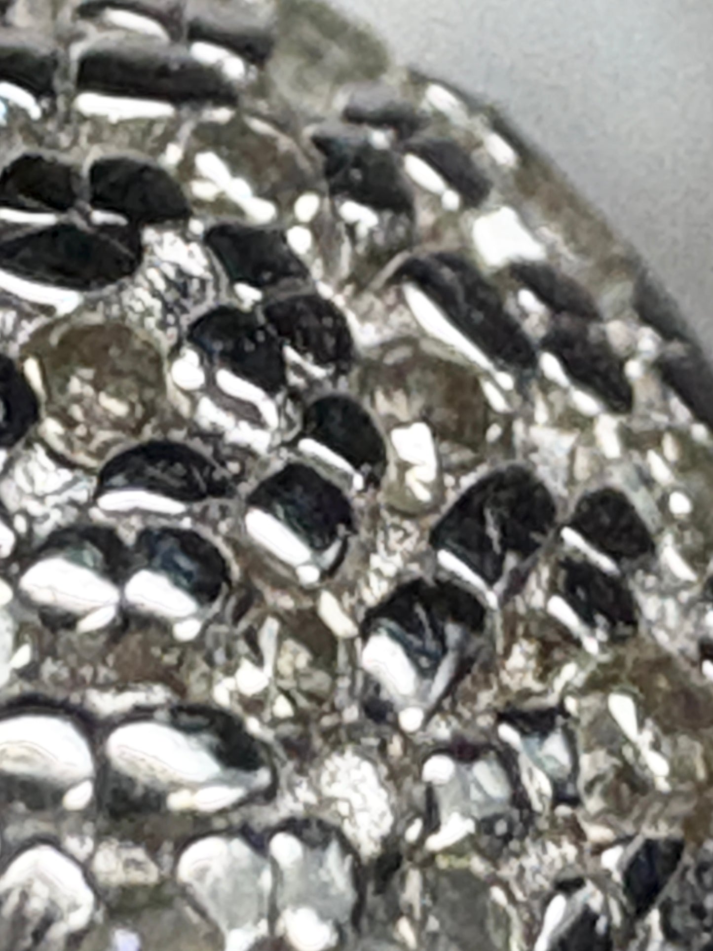 Monica Vinader sterling silver ring with pave diamonds.