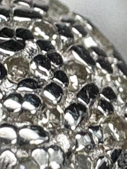 Monica Vinader sterling silver ring with pave diamonds.