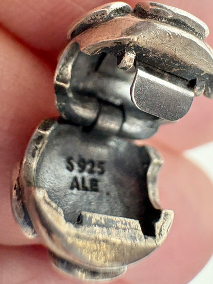Pandora sterling silver stopper bead with S925 ALE markings.