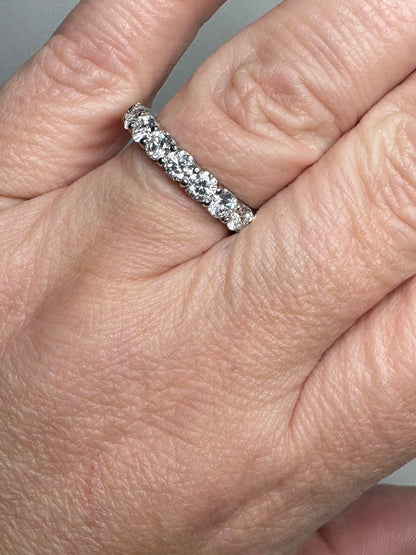 Natural Diamond Anniversary Band Ring by Benchmark Solid 14k gold size 7