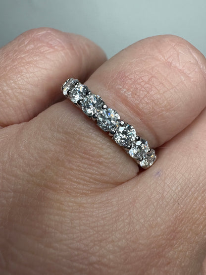 Natural Diamond Anniversary Band Ring by Benchmark Solid 14k gold size 7