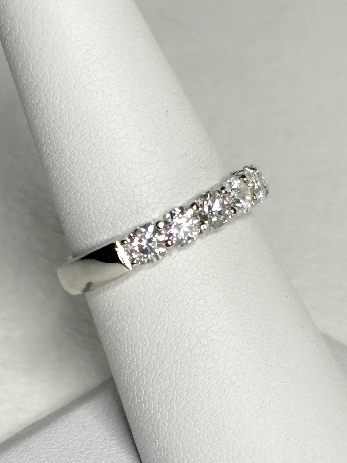 Natural Diamond Anniversary Band Ring by Benchmark Solid 14k gold size 7