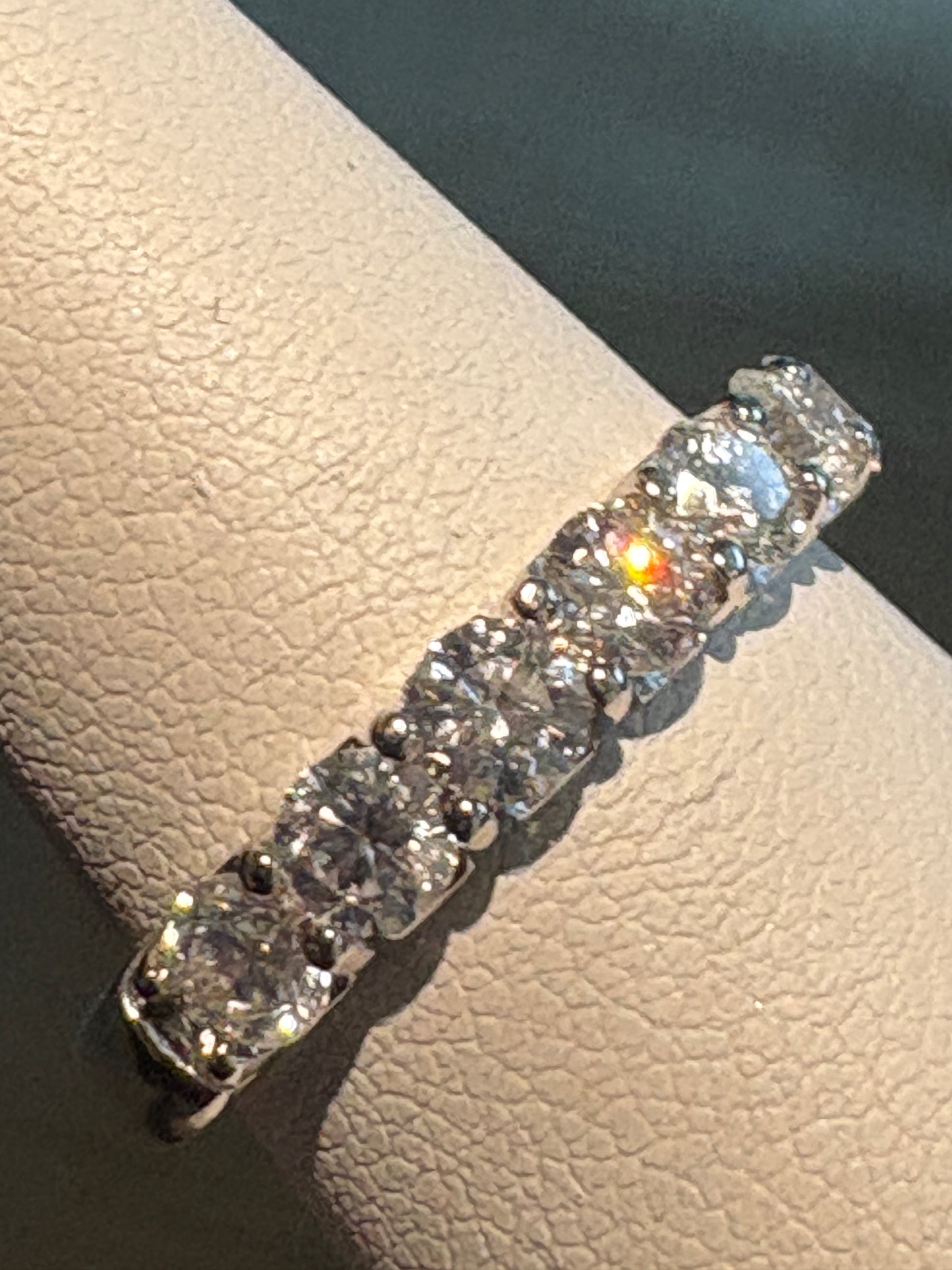 Natural Diamond Anniversary Band Ring by Benchmark Solid 14k gold size 7