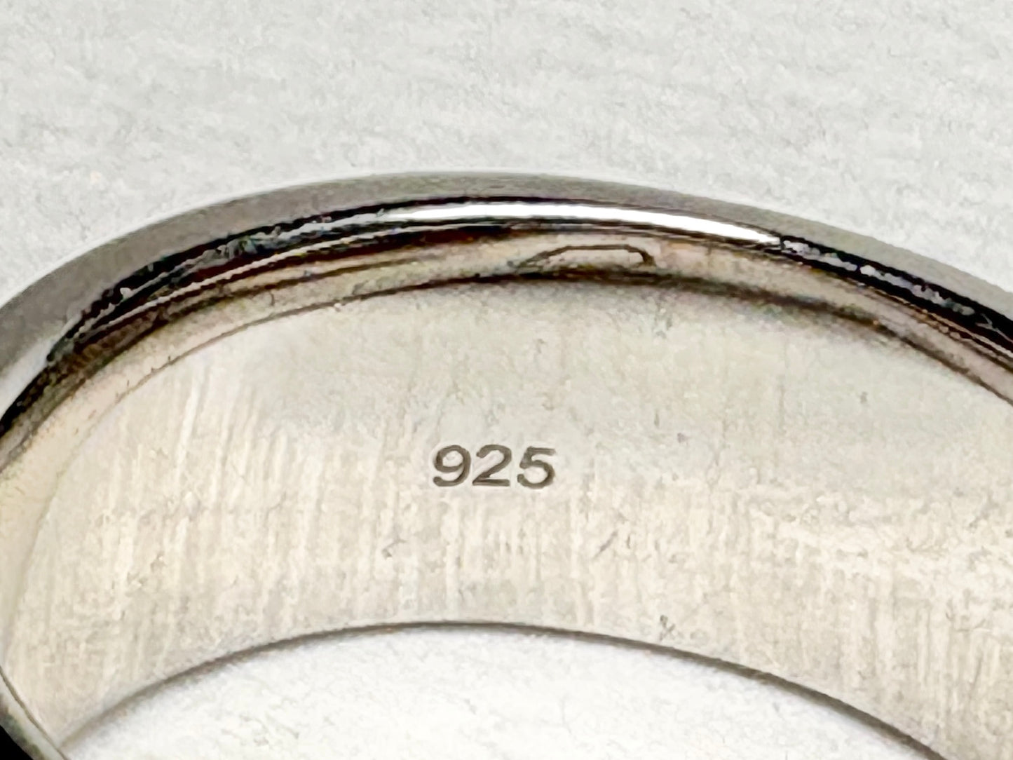 Colorful Enamel Cat Ring with Crystals in Sterling Silver Wide Band 9mm size 7