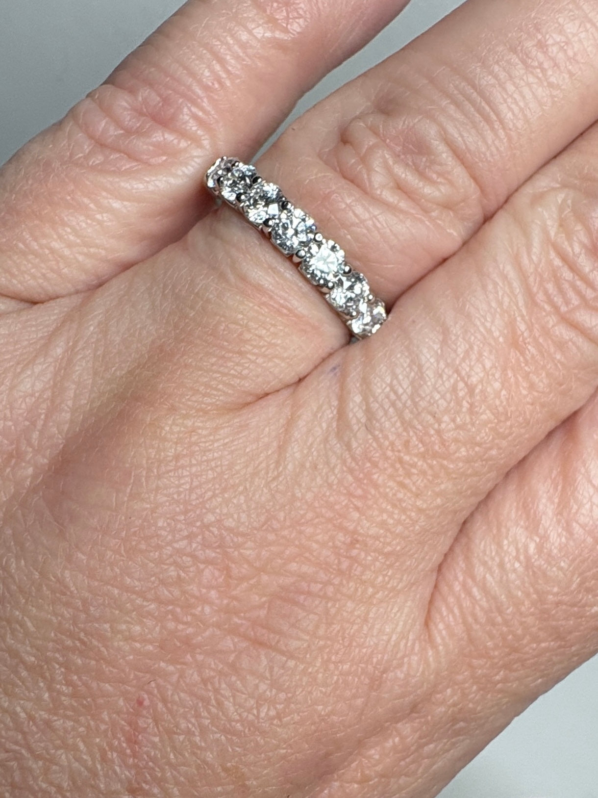 Natural Diamond Anniversary Band Ring by Benchmark Solid 14k gold size 7