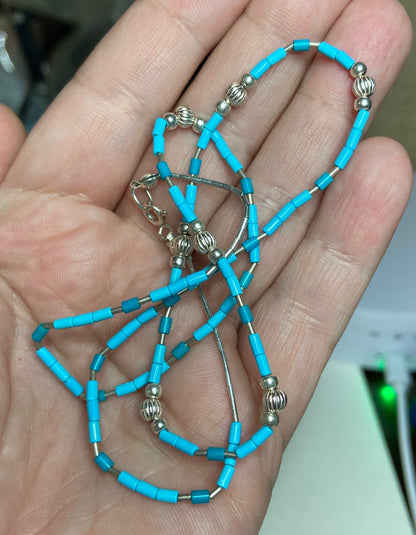 Sleeping Beauty Turquoise and sterling silver necklace