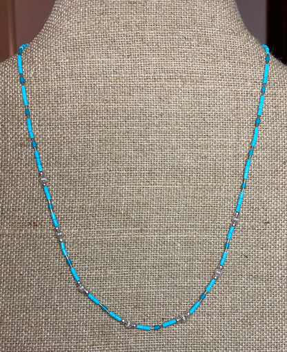 Sleeping Beauty Turquoise and sterling silver necklace