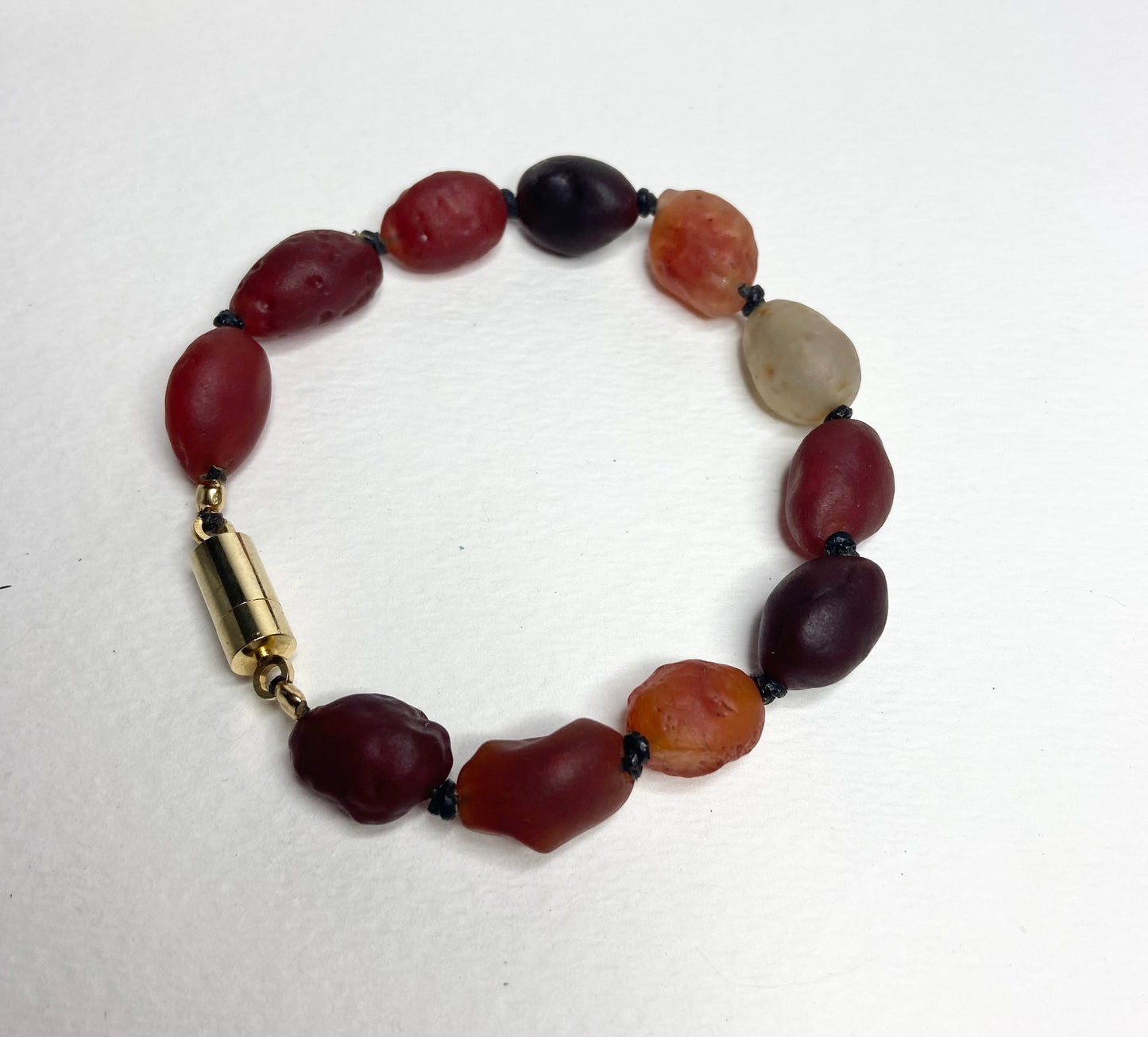 Gobi Desert Agate leather bracelet magnetic clasp