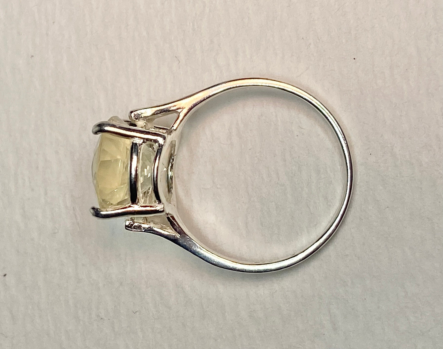 Sterling silver ring with a 12x10mm oval Oregon Sunstone.