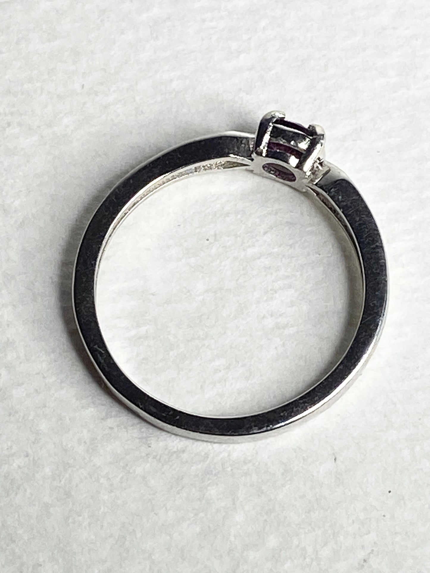 Idaho grape rhodolite garnet sterling silver band ring size 7.75