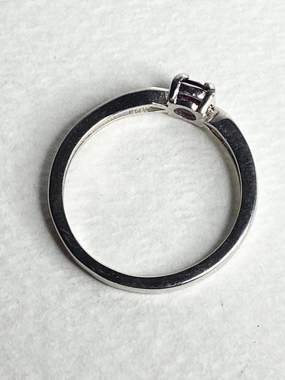 Idaho grape rhodolite garnet sterling silver band ring size 7.75