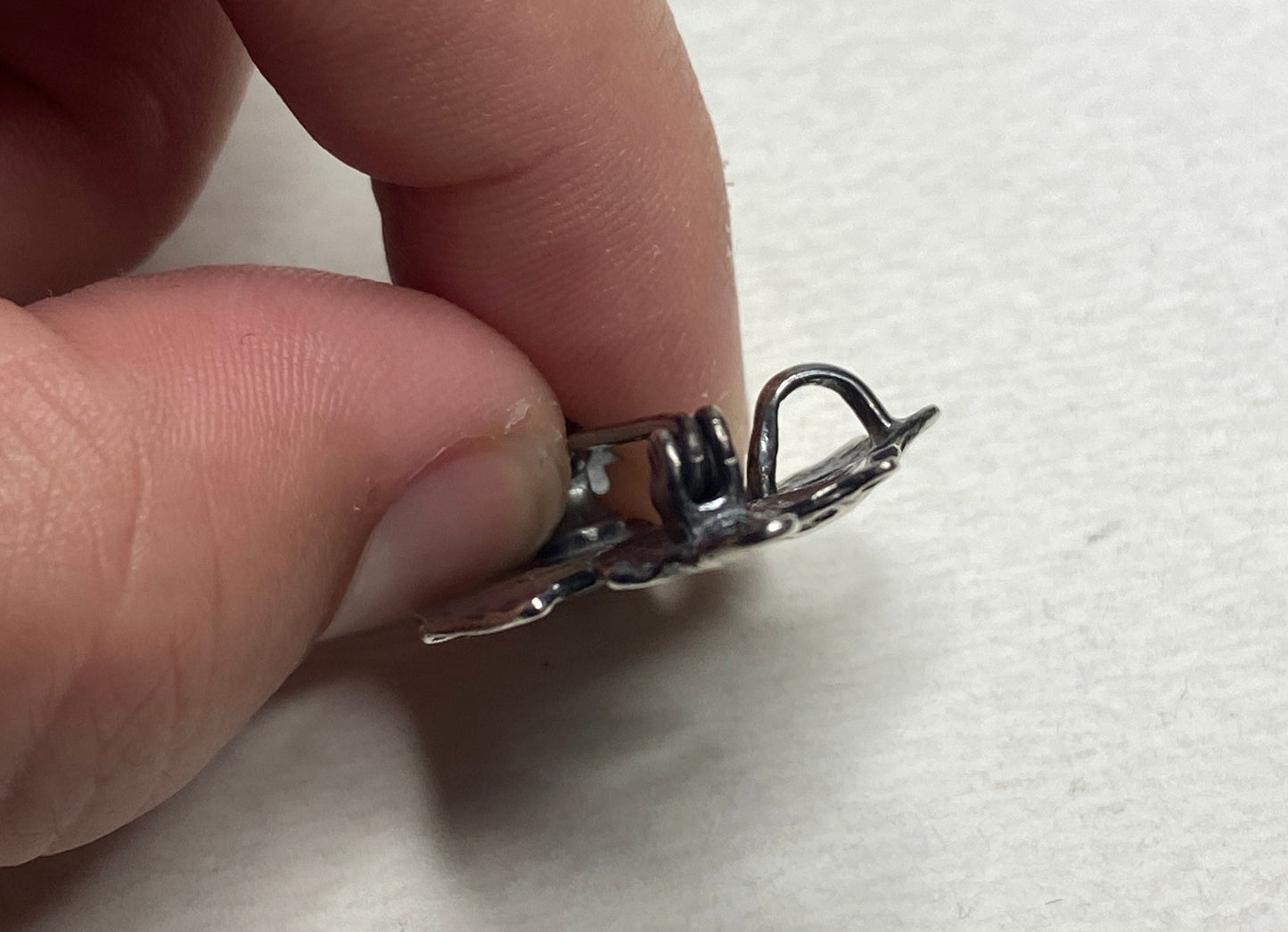 Sterling silver brooch pendant of cats in a basket by Silver Crane.