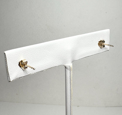 Spessartite garnet stud earrings in solid 9k gold.