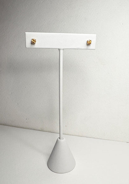 Spessartite garnet stud earrings in solid 9k gold.