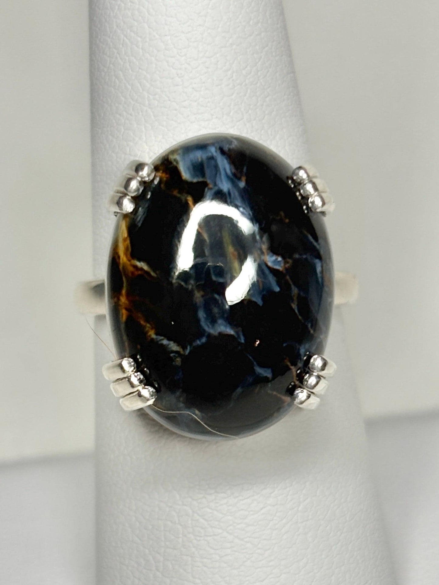Arizona USA Pietersite ring in sterling silver.