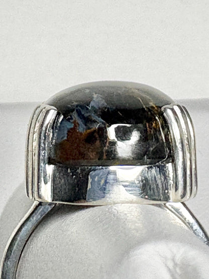 Arizona USA Pietersite ring in sterling silver, size 7.