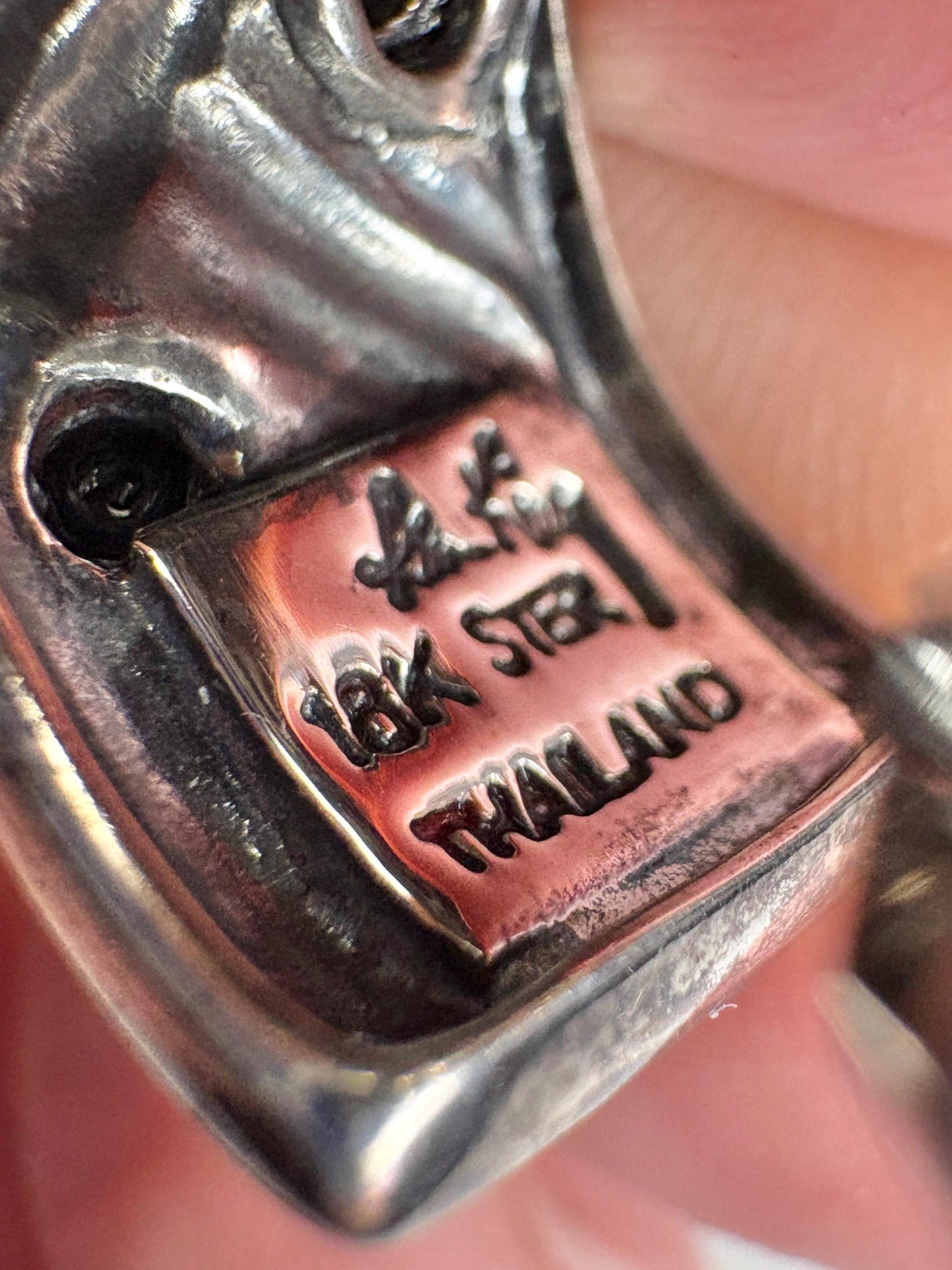 Ann King wide woven dotted hoop earrings in solid 18k and sterling silver.