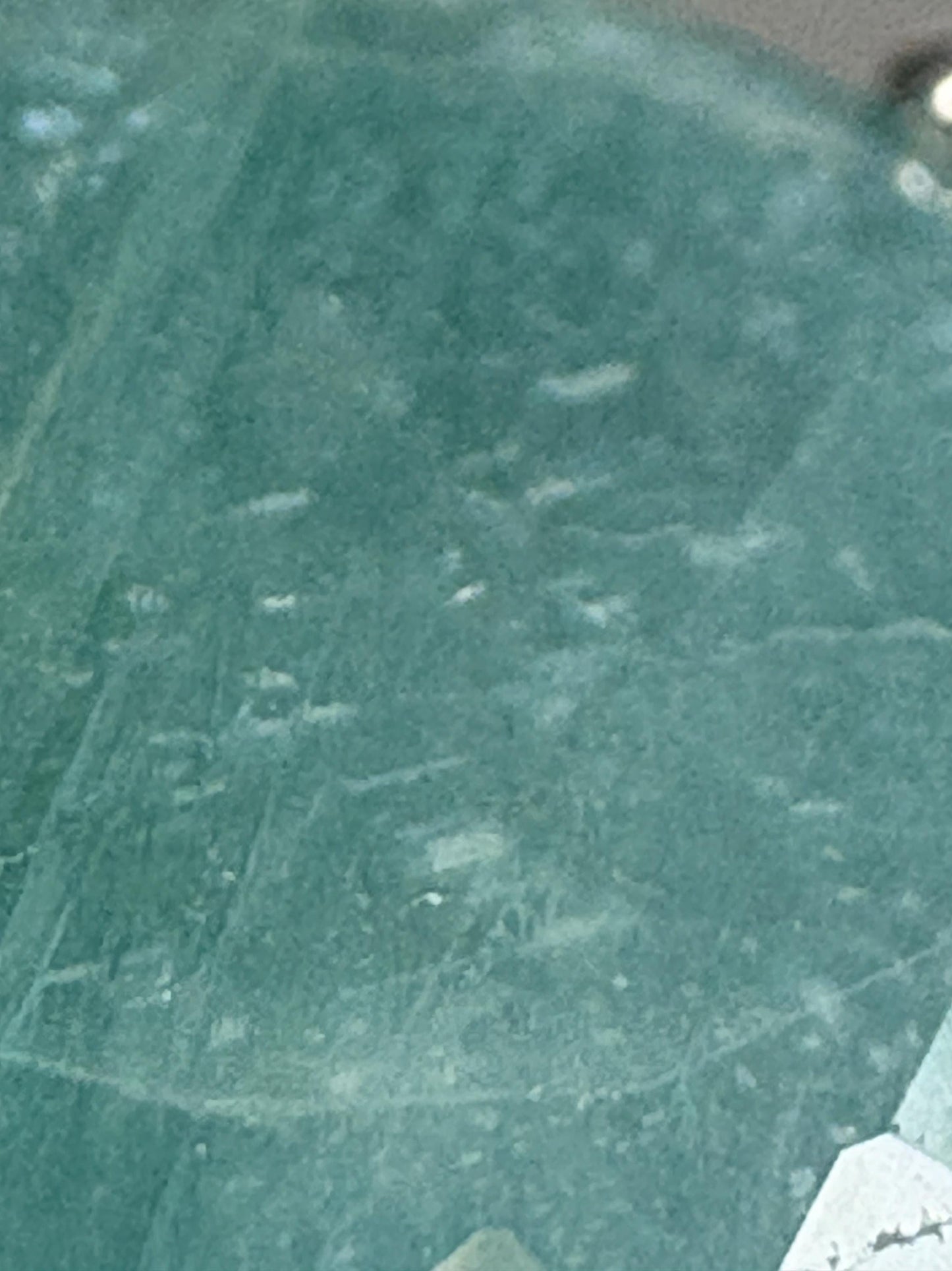 Grandidierite and zircon halo ring in sterling silver.