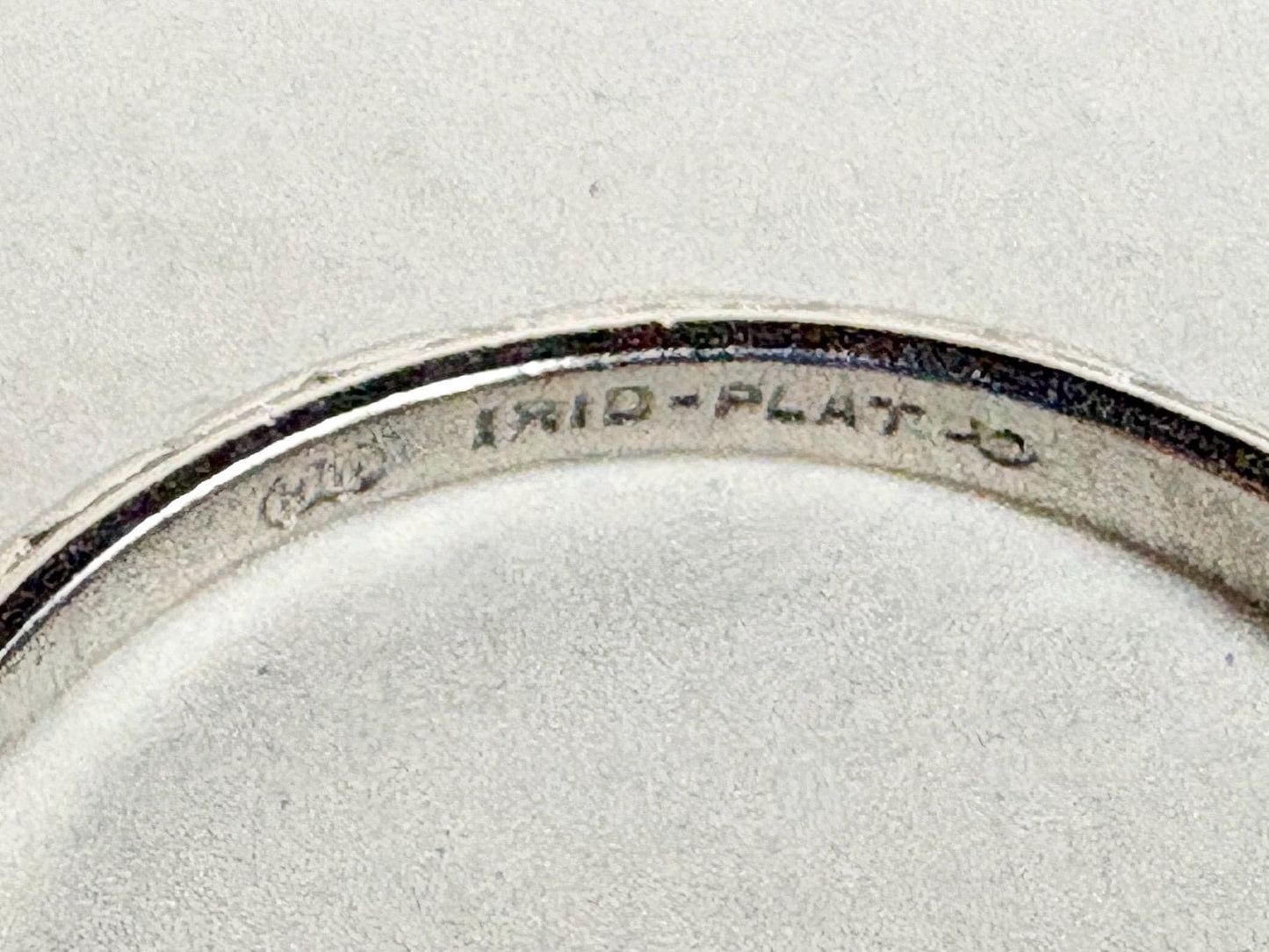 Art Deco platinum iridium chevron band ring.