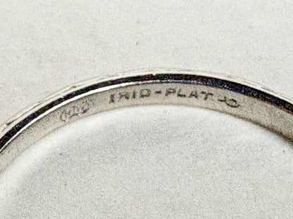 Art Deco platinum iridium chevron band ring.