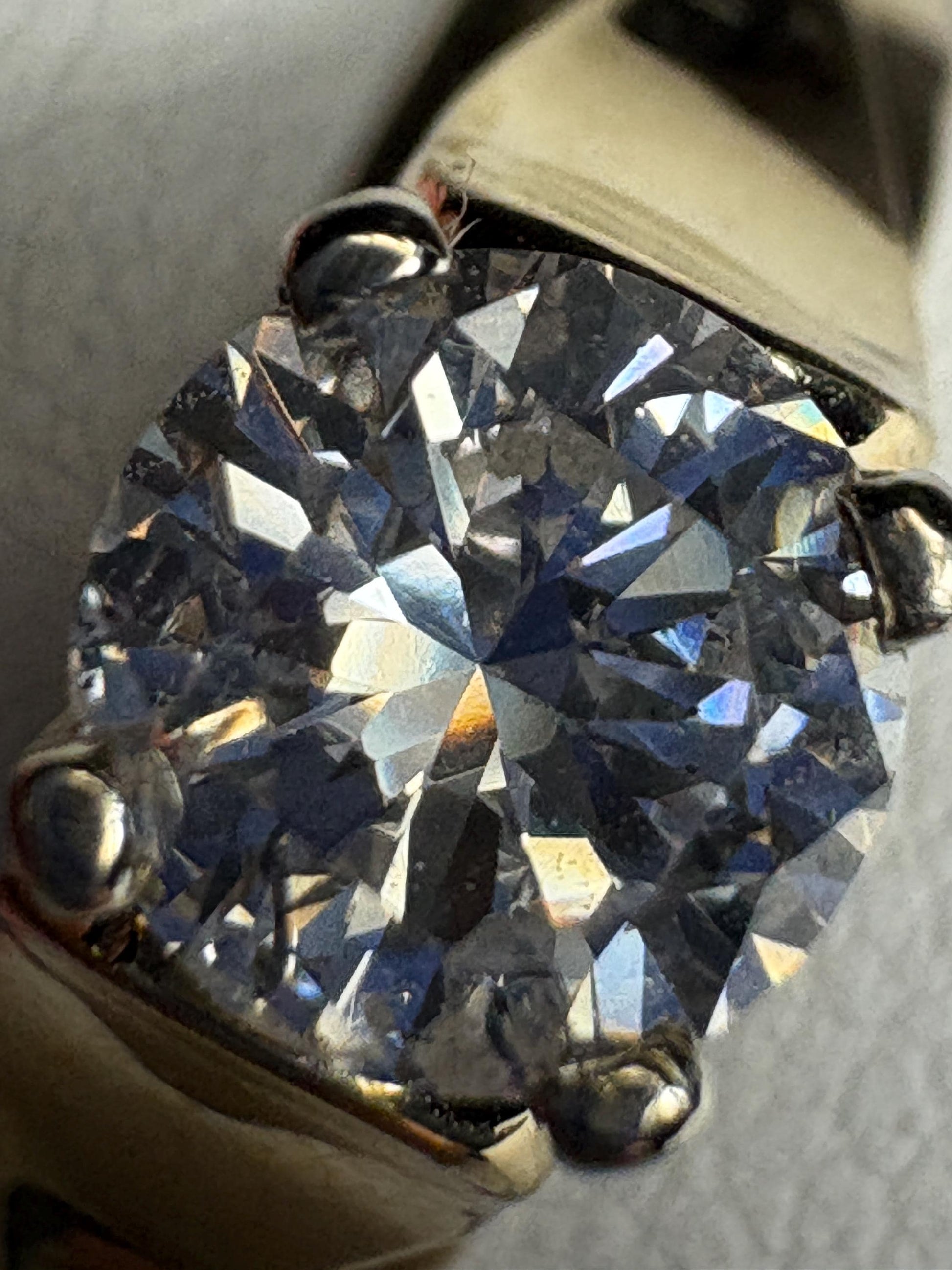 A vintage 14k gold ring with a .75ct solitaire diamond.