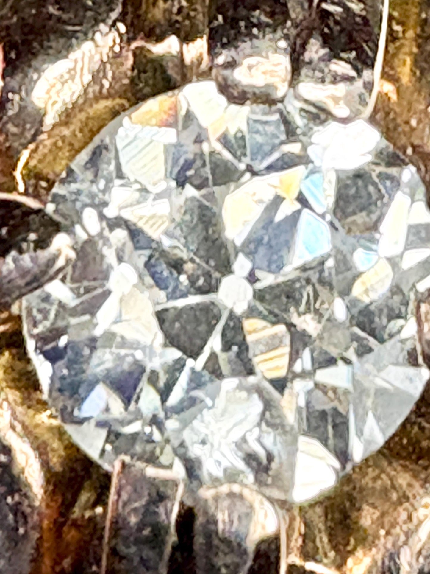 Vintage 10k rose gold ring with an old mine cut diamond.