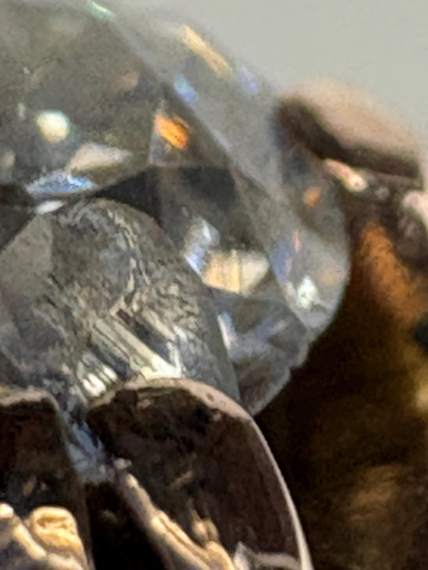 Vintage 10k rose gold ring with an old mine cut diamond.