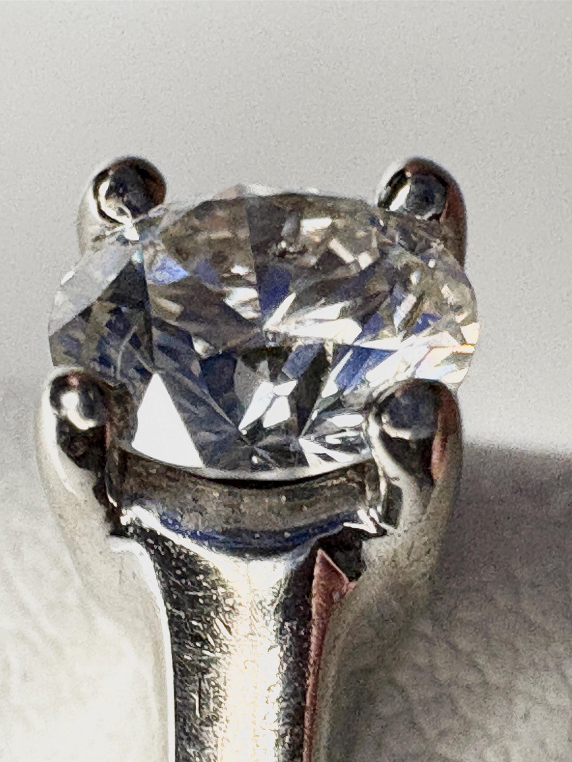 Classic Diamond Solitaire Engagement Ring in Solid 14k White Gold .56ct ctr size 6 - NewLifeJewelryVault