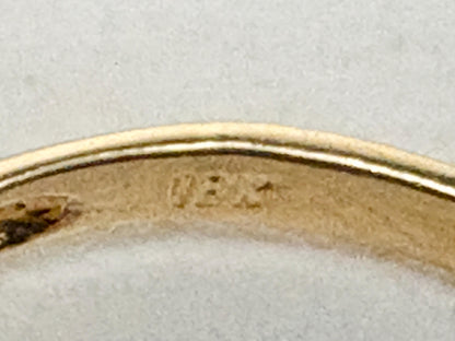 Dainty Emerald Colored Stone Band Ring Solid 18k Gold size 5 - NewLifeJewelryVault