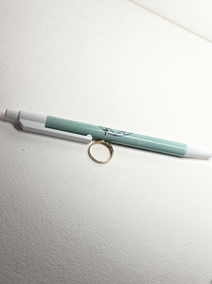 Dainty Emerald Colored Stone Band Ring Solid 18k Gold size 5 - NewLifeJewelryVault