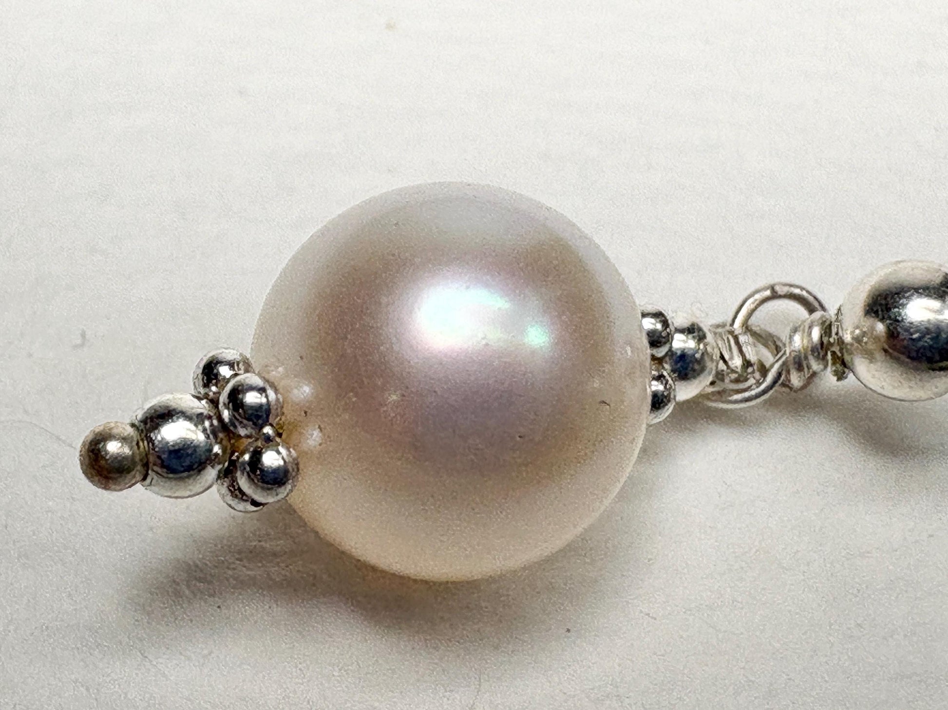 Akoya Pearl Dangle Drop Earrings in Sterling Silver Lever Back 8mm - NewLifeJewelryVault