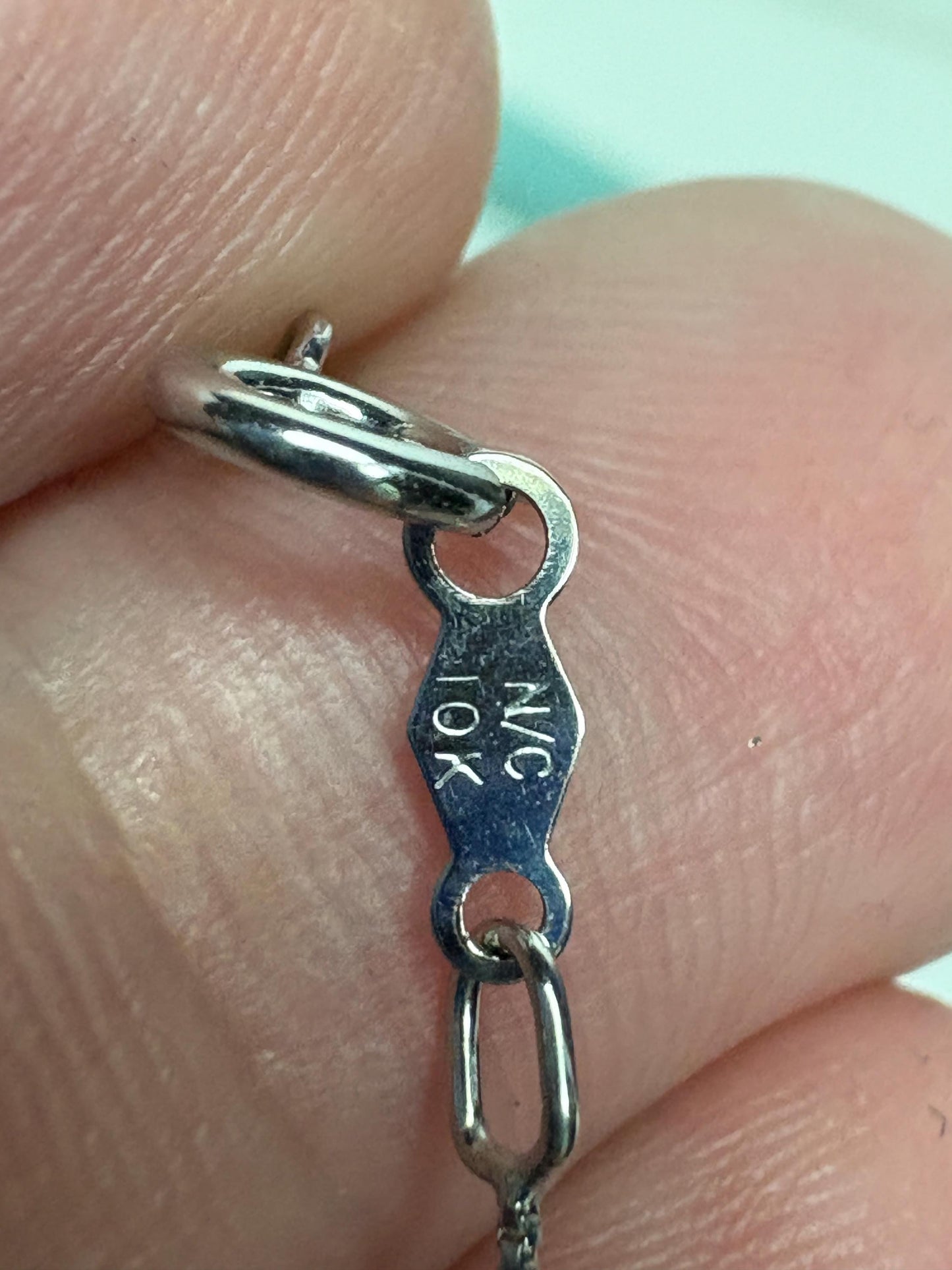 Paraiba Brazilian Chalcedony Diamond Pendant Necklace Solid 14k White Gold with 10k Chain 18" - NewLifeJewelryVault