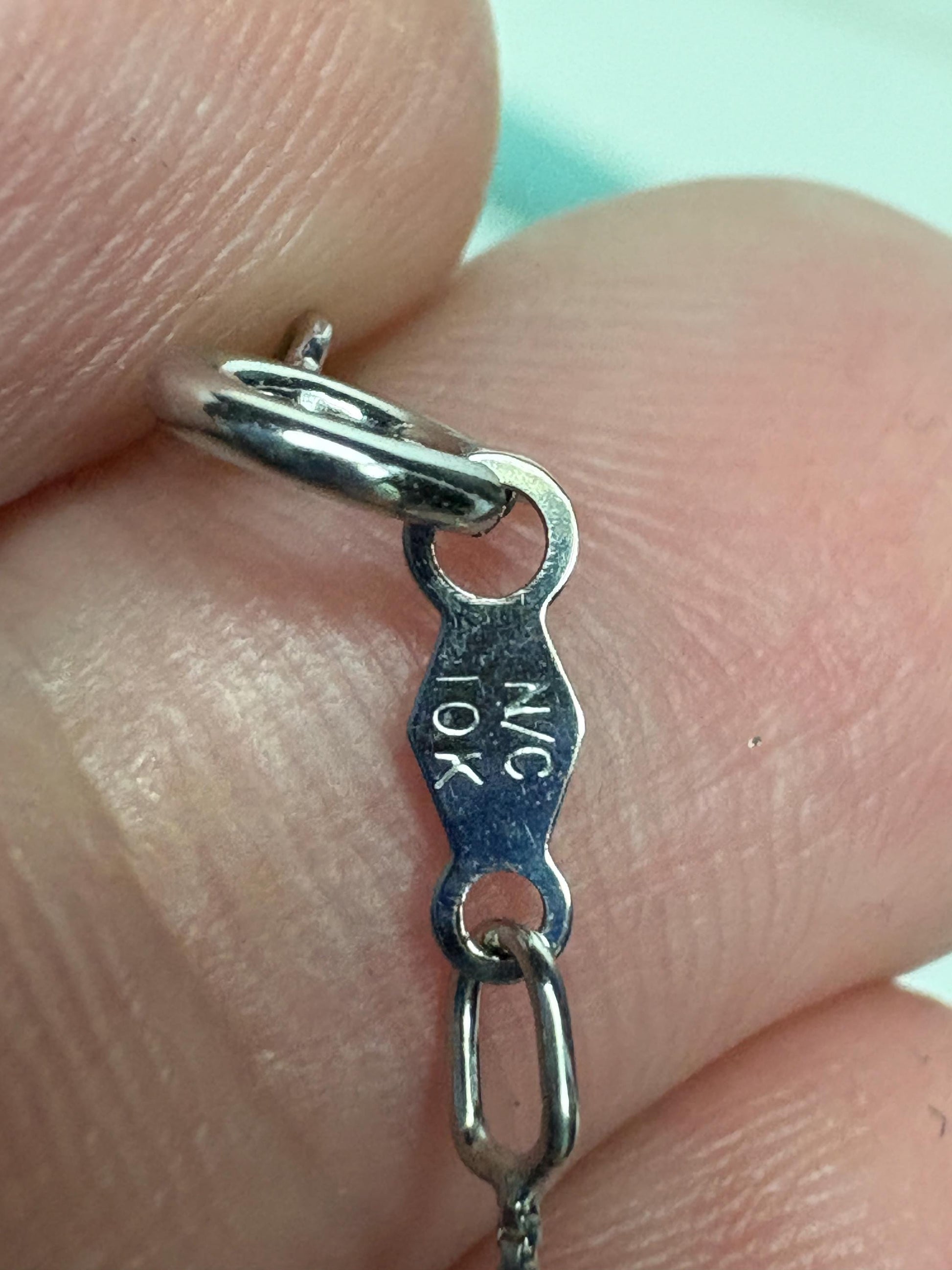 Paraiba Brazilian Chalcedony Diamond Pendant Necklace Solid 14k White Gold with 10k Chain 18" - NewLifeJewelryVault