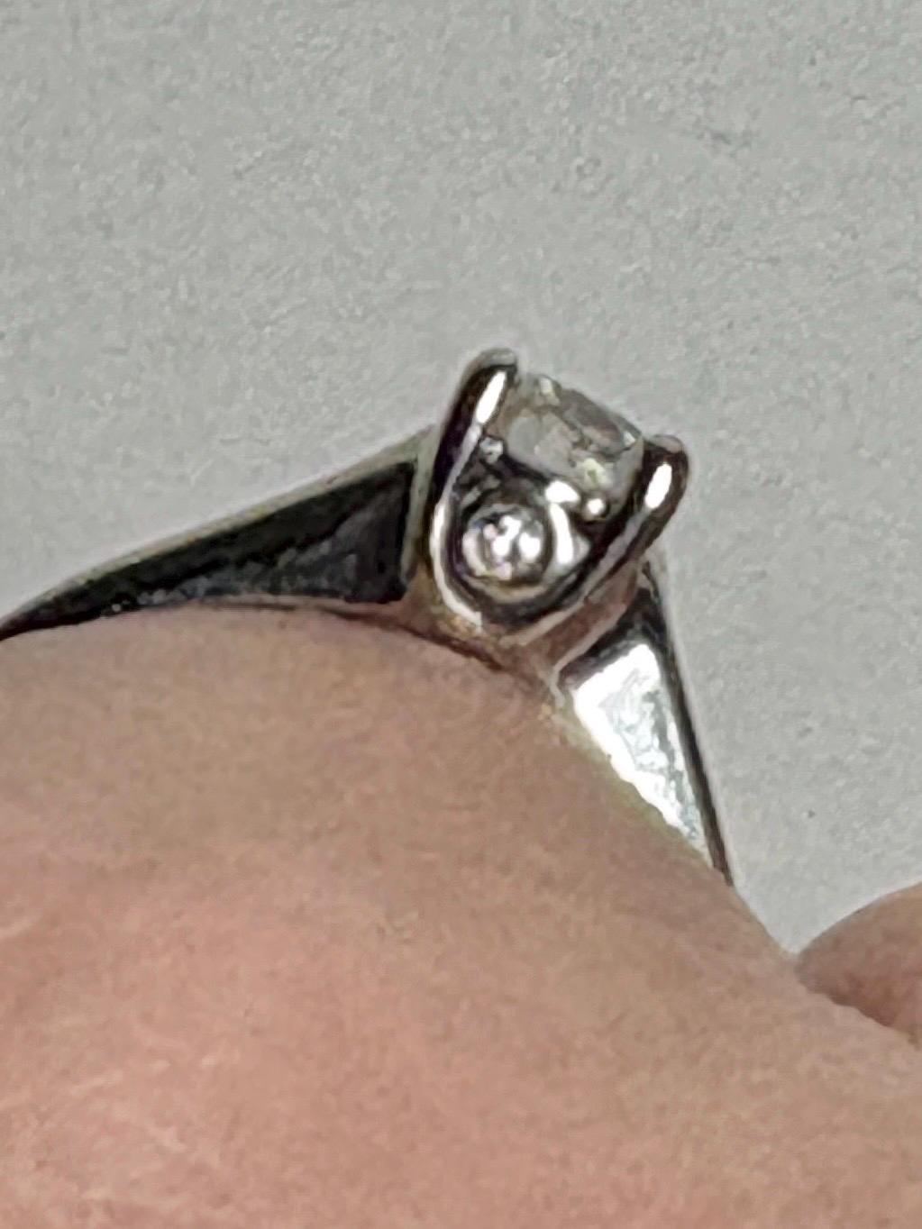 Classic Diamond Solitaire Engagement Ring in Solid 14k White Gold .56ct ctr size 6 - NewLifeJewelryVault