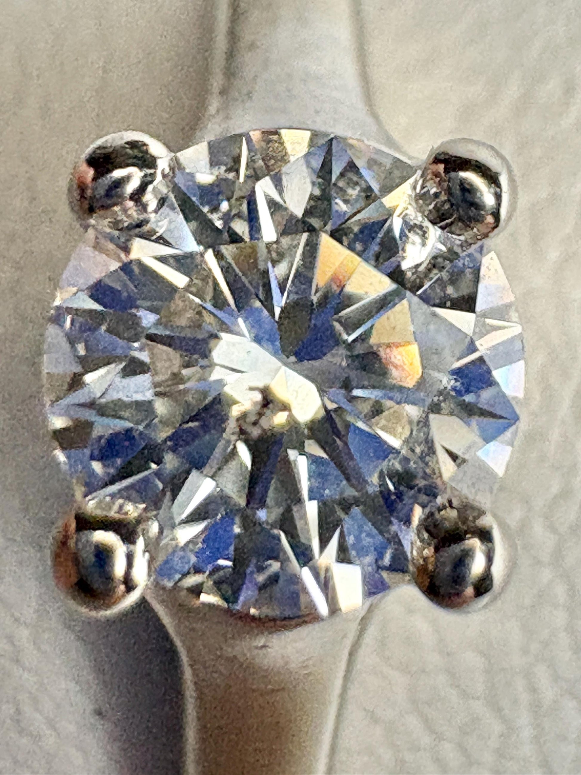 Classic Diamond Solitaire Engagement Ring in Solid 14k White Gold .56ct ctr size 6 - NewLifeJewelryVault