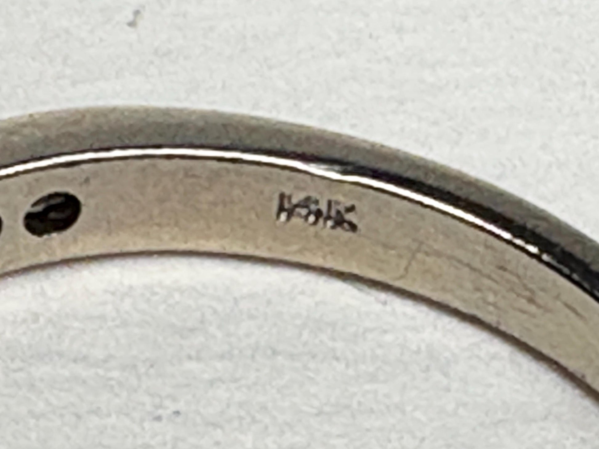 Channel Set Princess Cut Diamond Band Ring by Shane Co Solid 14k White Gold size 8.5 - NewLifeJewelryVault