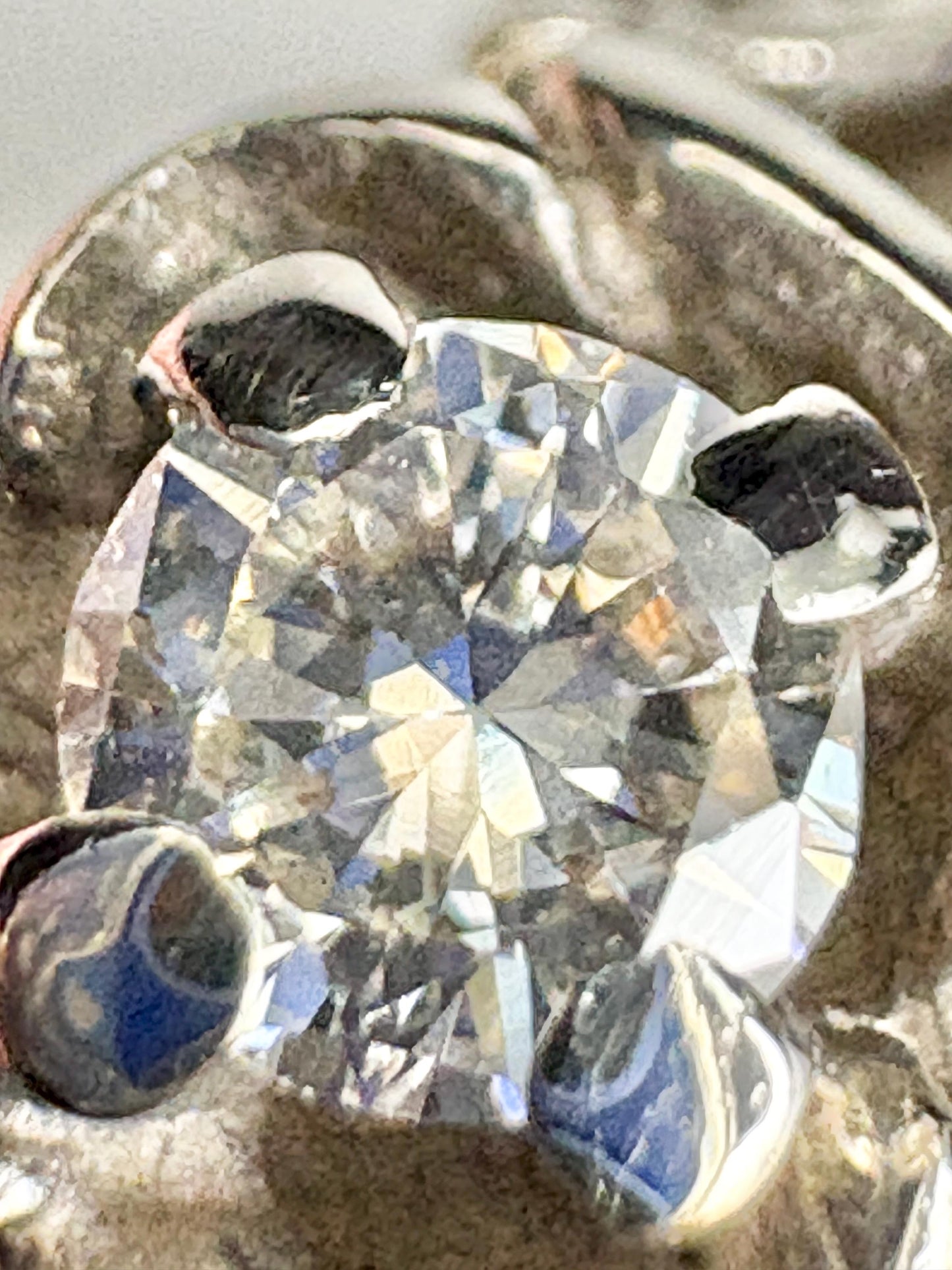 Floral Bridal Set Ring Solid 14k White Gold size 6.75 PLEASE READ - NewLifeJewelryVault