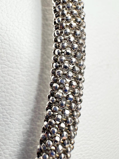 Sterling Silver Flexible Bracelet with Magnetic Clasp 7.5" - NewLifeJewelryVault