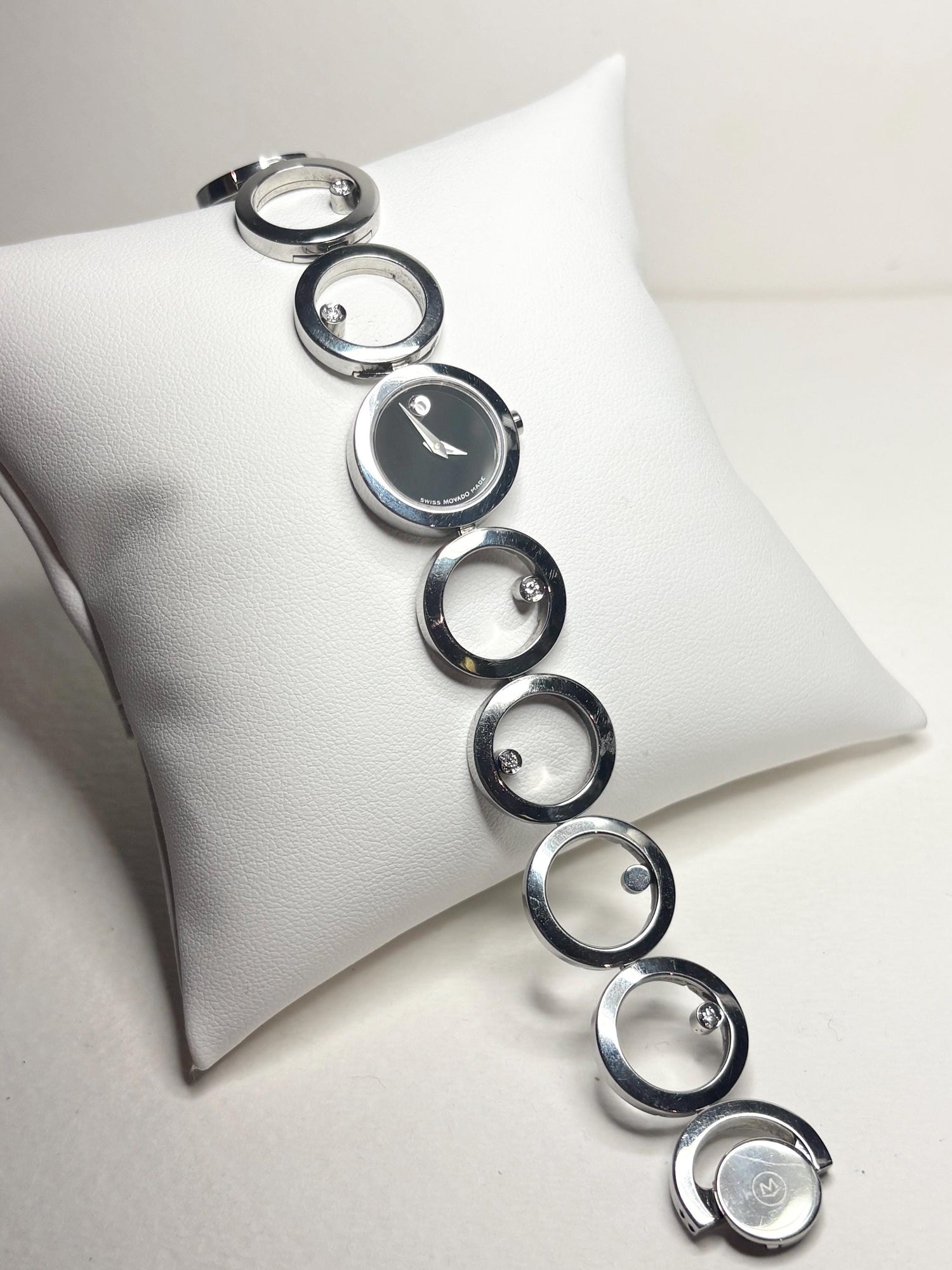 Ladies Movado Ono Wristwatch with Museum Dial and Natural Diamond Bracelet 8" - NewLifeJewelryVault