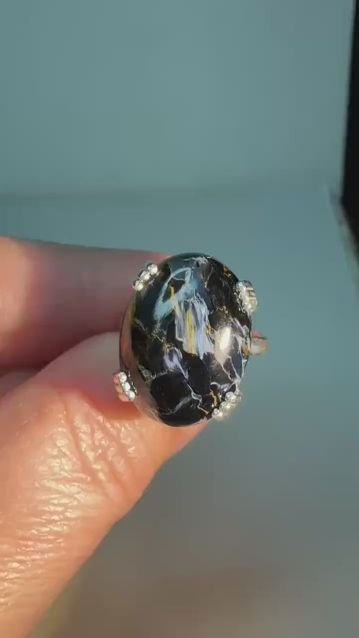 Arizona USA Pietersite Ring in Sterling Silver size 7