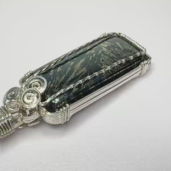 Stunning Collectable Covellite from Butte Montana Wire Wrapped Pendant in Sterling Silver