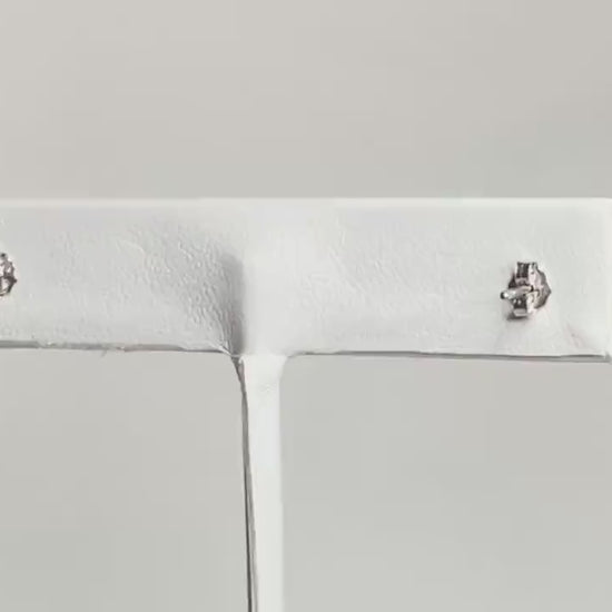 Genuine 6.5mm Cultured Pearl Halves in solitaire solid sterling bezel stud earrings