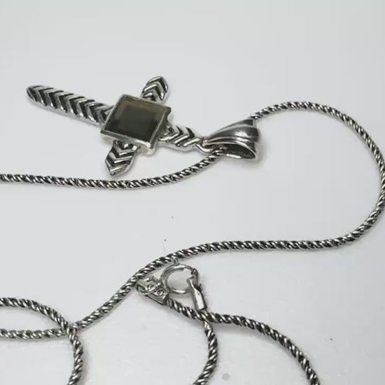 Cross with Nano Laser Inscribed BIBLE Pendant Necklace in Sterling Silver Please Read 20"